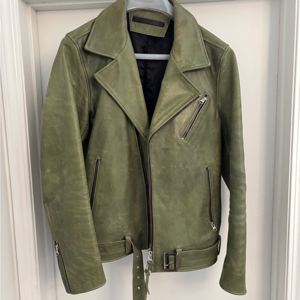 Tiger of Sweden Olive Leather Jacket